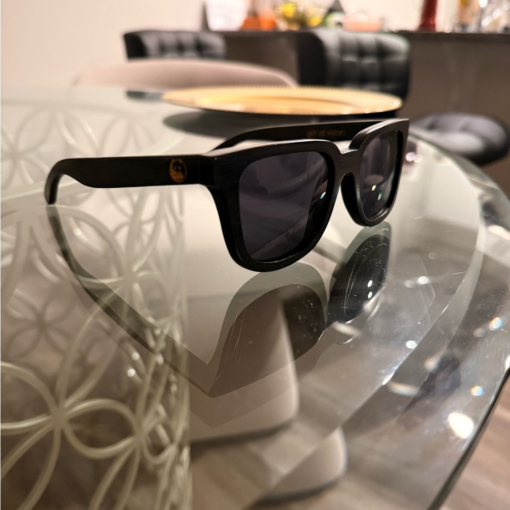 Apana Bamboo Sunglasses Case with Cream Pouch